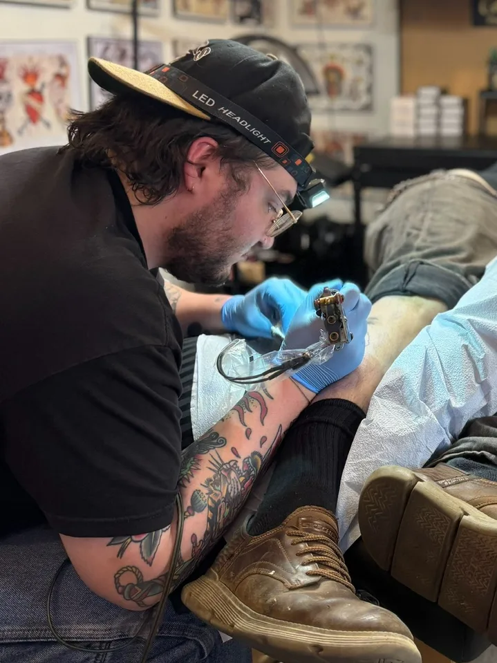 Joel, apprentice tattoo artist at True North Tattoo in Lancaster, PA